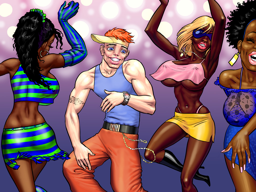 Horny raver becomes the star of shemale cartoon